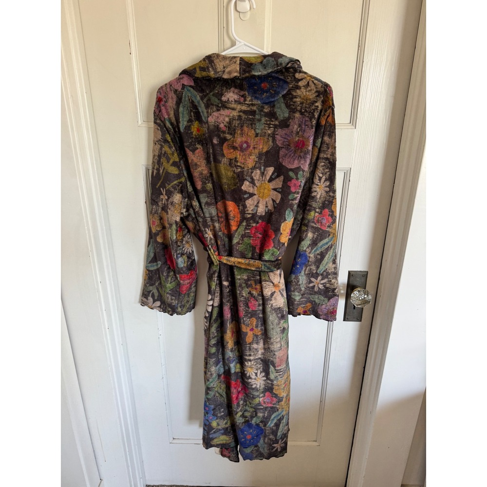 Natural Life Floral fleece robe size medium - Picture 6 of 8